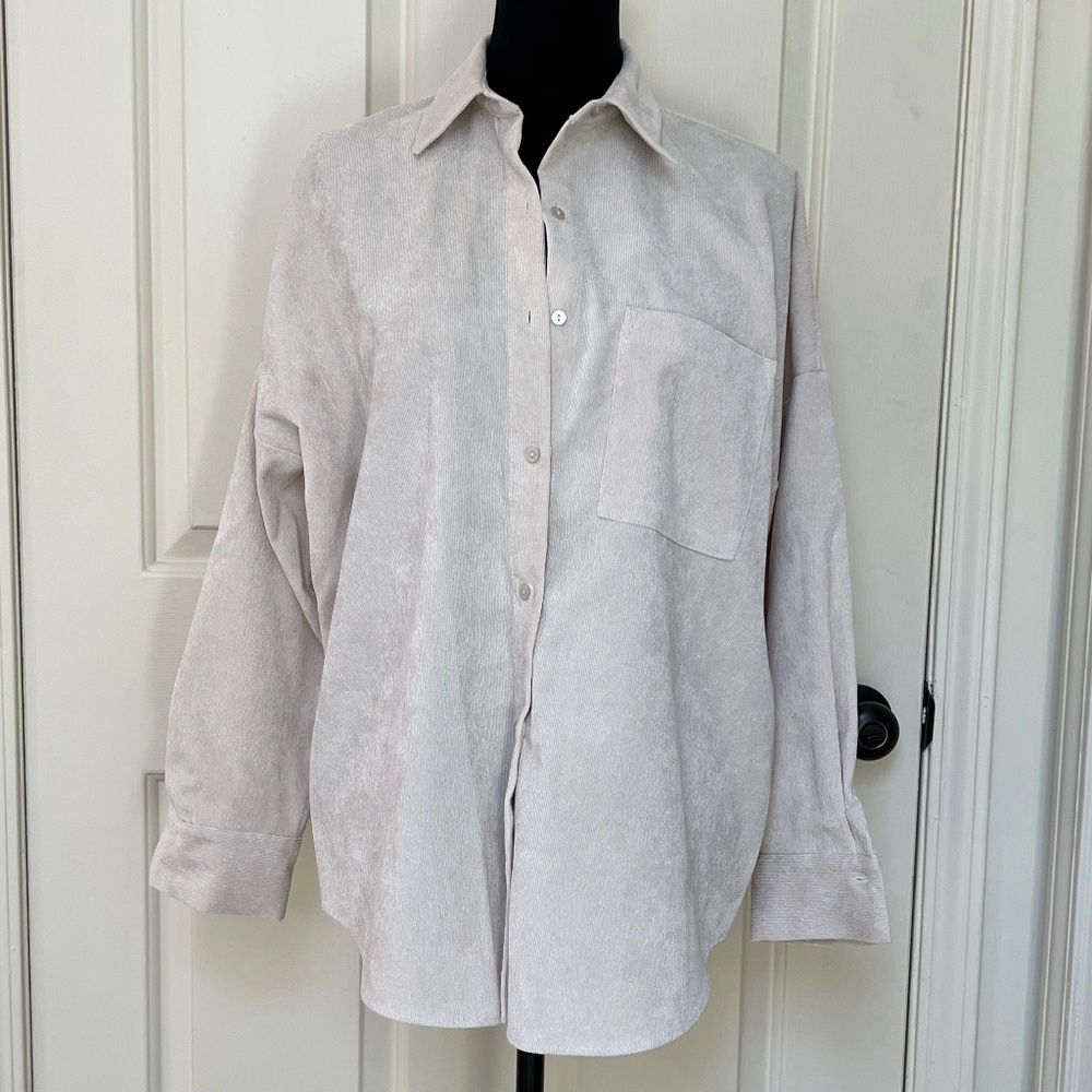ZARA oversized button-down shirt